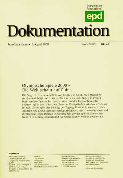 Olympischen Spiele 2008 – Die Welt schaut auf China
