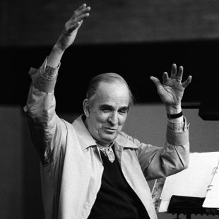 Ingmar Bergman während einer Theaterprobe in den 1980er Jahren.