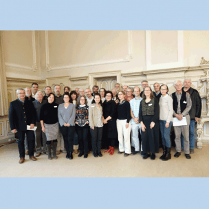 Abschlussbild der Tagung „Denkmalschutz und Nachhaltigkeit“ im Rokokosaal der Tagungsstätte Wildbad. Foto: Gudrun Knoll-Schäfer