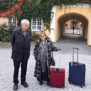 Agnes Heller und Ludwig Reichart an der Evangelischen Akademie Tutzing (Foto: Wagner/eat archiv)