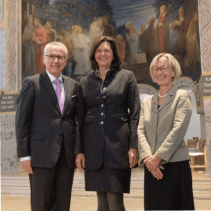 Udo Hahn, Ilse Aigner, Brigitte Grande, Kanzelrede am 20.10.2019 in München (Foto: Haist)