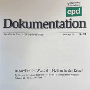 EPD-Dokumentation Medien im Wandel