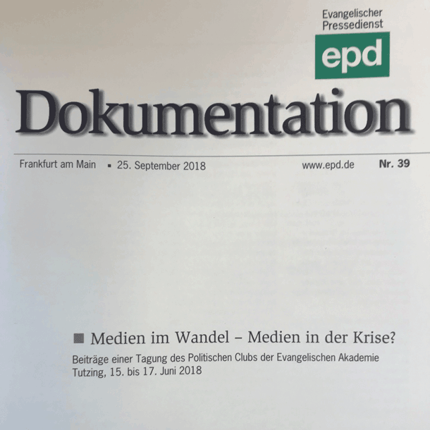 EPD-Dokumentation Medien im Wandel