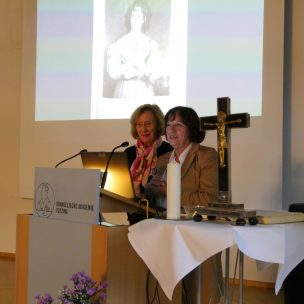 Ulrike Haerendel, Birgitta Maria Hackelsberger am 25.9.2020 im Musiksaal (dgr/eat archiv)