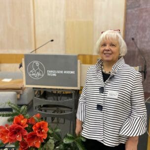 Annekathrin Preidel auf der Tagung "Evangelische Kirche - wohin?" am 10.12.2022 in Tutzing (foto: dgr/eat archiv)