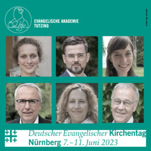 Die Evangelische Akademie Tutzing auf dem Kirchentag in Nürnberg. (Fotos/ Collage: ma/ dgr / Haist / eat archiv)