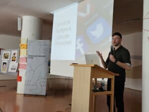 Maximilian Nominacher beim Studientag der EAT in Straubing