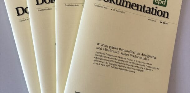 Neue epd-Dokumentation “Wem gehört Bonhoeffer?”