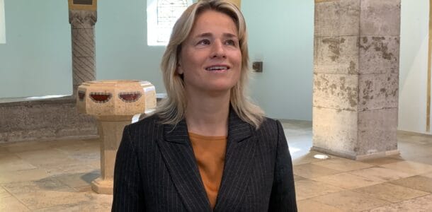 Kanzelrednerin Verena Bentele am 26.10.2025 in der Münchner Erlöserkirche.